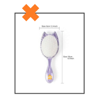 Haarborstel kat paars mini